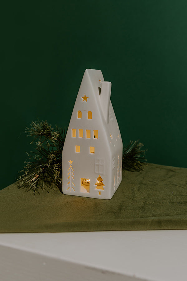 Home For The Holidays Ceramic Light-Up House in Large Image - 2