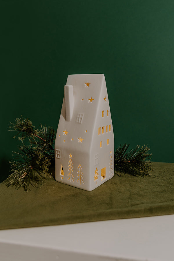 Home For The Holidays Ceramic Light-Up House in Large Image - 1