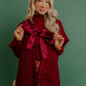 Cuddle Cloud Oversized Knit Cardigan in Wine Image 1