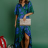 Whispered Florals Satin Wrap Maxi Dress Image - 1