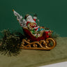 Santa Sleigh Ride Glass Ornament Image - 1