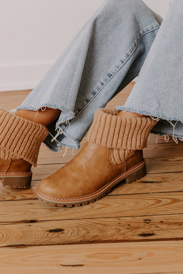 Quiver Faux Leather Bootie in Camel Image - 2