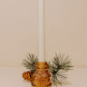 Oh Christmas Tree Glass Candle Holder in Amber Image - 1
