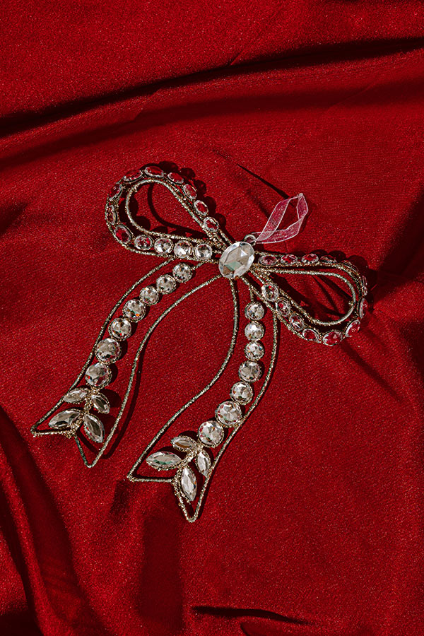 Wrapped In A Bow Jeweled Ornament Image - 1