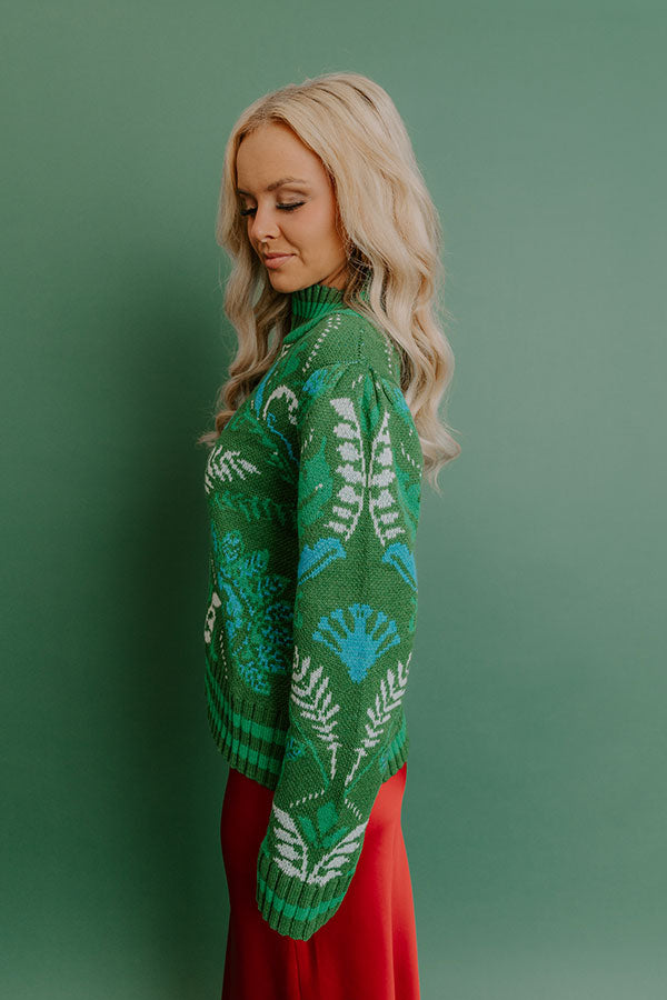Botanical Haven Knit Sweater Image - 5