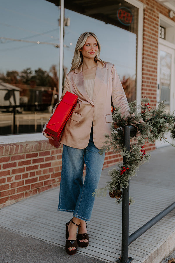 Cocktails First Satin Blazer Image - 2