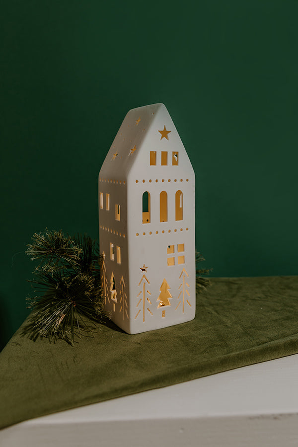 Home For The Holidays Ceramic Light-Up House in X-Large Image - 1