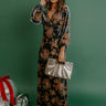Poised Romance Floral Velvet Burnout Maxi Dress in Slate Image - 1