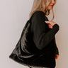 Chandler Plush Hobo Tote in Black Image - 1