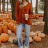 Everyday Ease Knit Henley Top in Rust Image 1