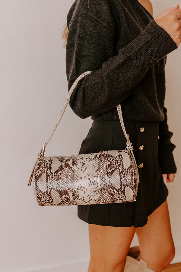 Rachel Faux Leather Purse in Snake Print Image - 1