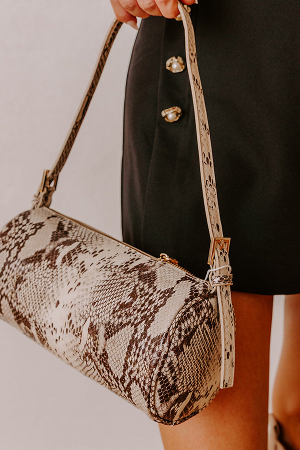 Rachel Faux Leather Purse in Snake Print Image - 2