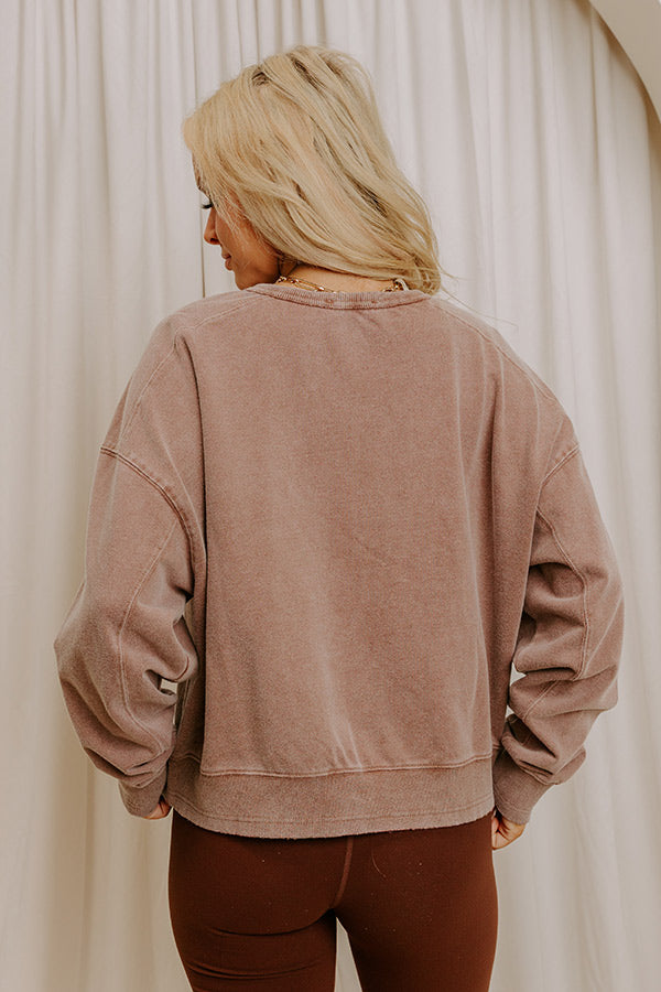 Morning Dew Vintage Wash Sweatshirt in Hazelnut Image 5