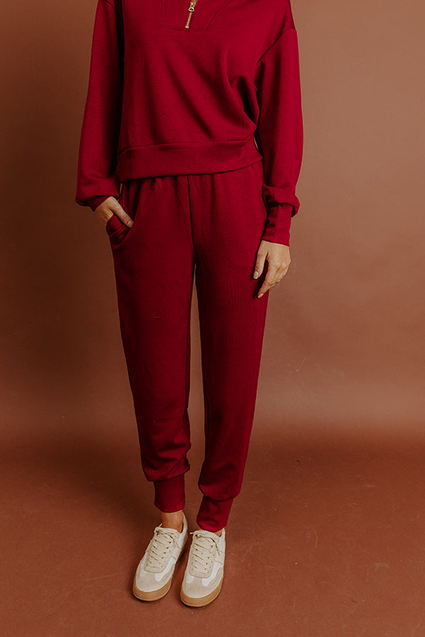 Cozy Jet Setting High Waist Joggers Image - 2