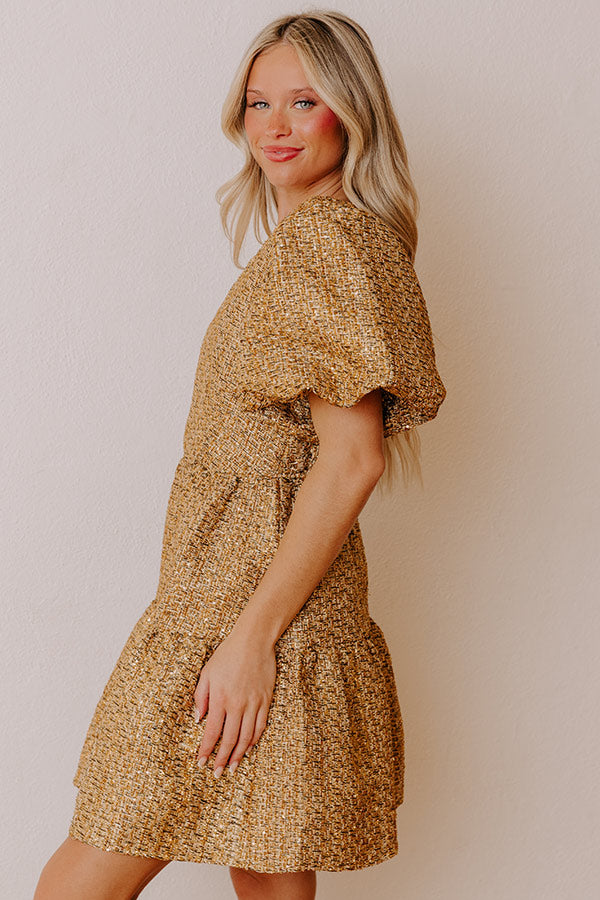 Glistening And Gorgeous Tweed Mini Dress Image - 3