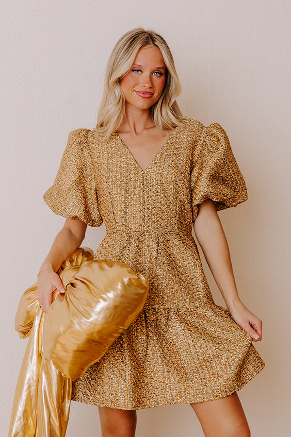 Glistening And Gorgeous Tweed Mini Dress Image - 4