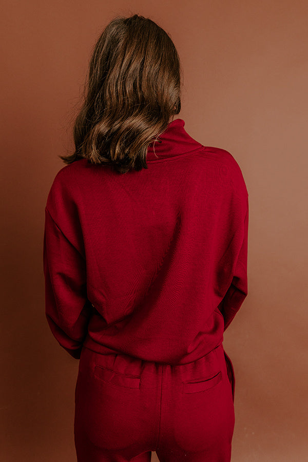 Cozy Jet Setting Quarter Zip Sweatshirt Image - 2