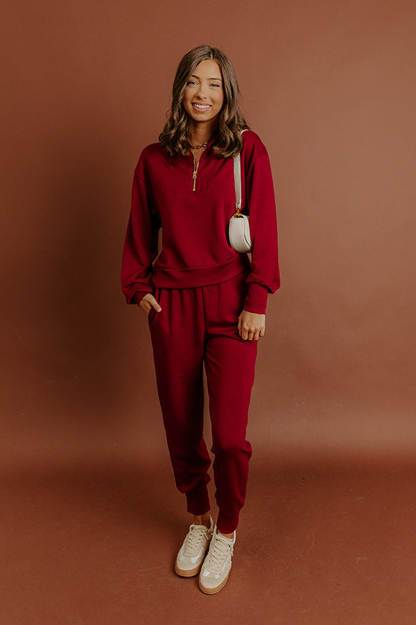 Cozy Jet Setting Quarter Zip Sweatshirt Image - 5