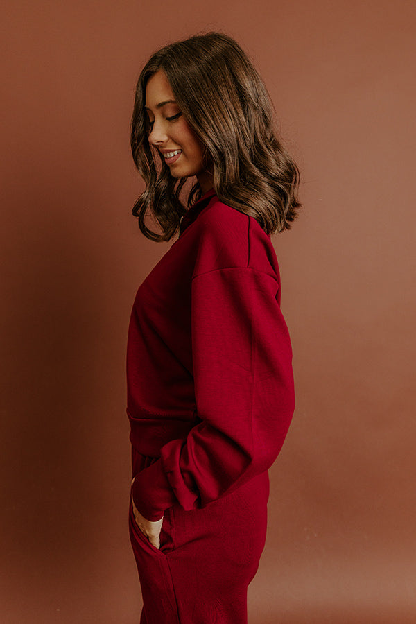 Cozy Jet Setting Quarter Zip Sweatshirt Image - 4