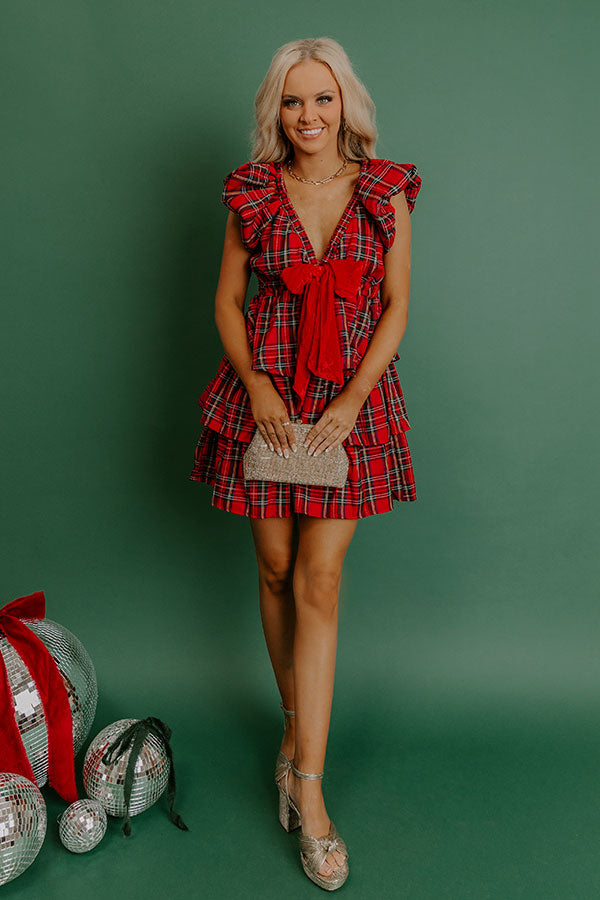 Pretty in Plaid Tiered Mini Dress Image - 3