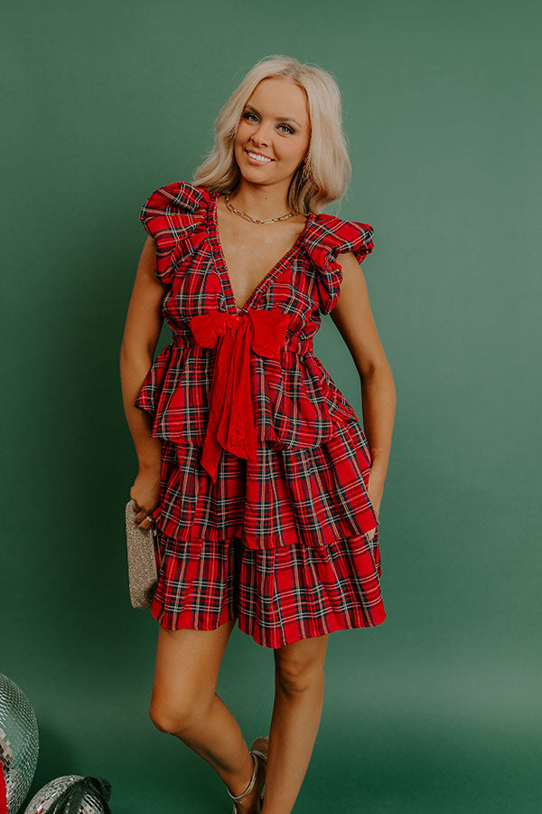 Pretty in Plaid Tiered Mini Dress Image - 4
