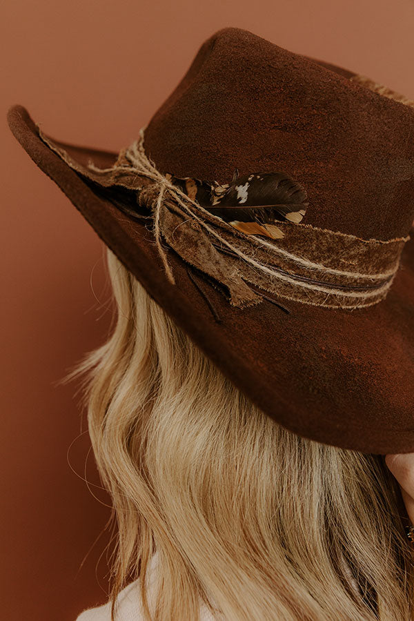 Boho Feels Distressed Felt Cowboy Hat Image - 2