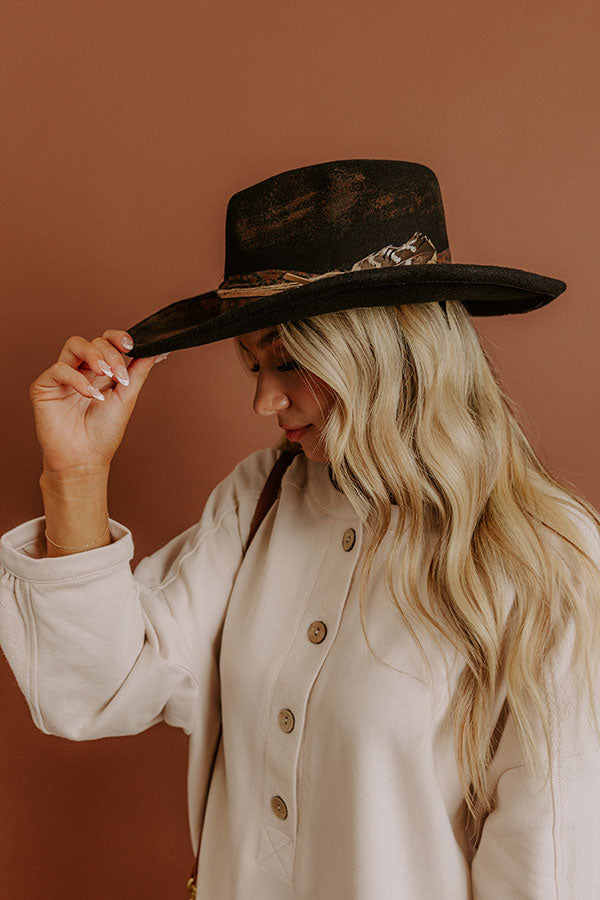 Nashville Nights Distressed Felt Cowboy Hat Image - 1