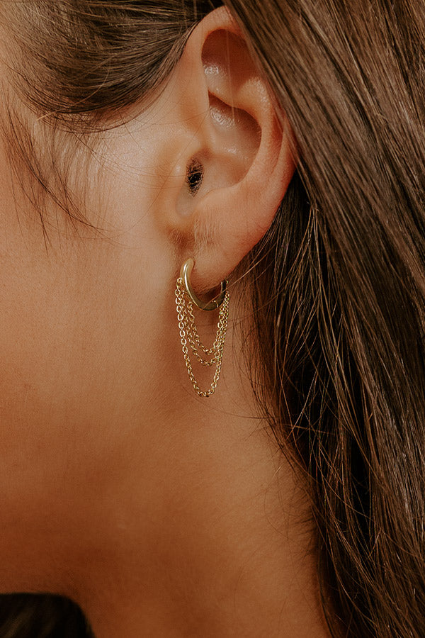 Metropolitan Chic Huggie Hoop Earrings Image - 1