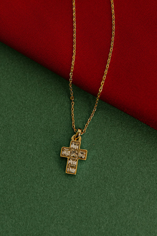 Unconditional Love Cubic Zirconia Necklace in Gold Image - 3