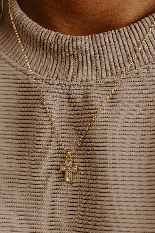 Unconditional Love Cubic Zirconia Necklace in Gold Image - 2