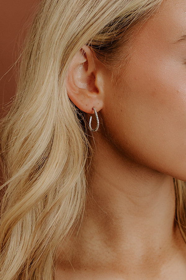 City Lights Cubic Zirconia Hoop Earrings in Silver Image - 1