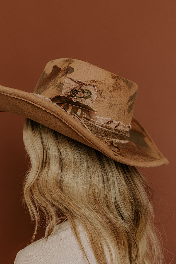 Tucson Sunset Distressed Felt Cowboy Hat Image - 3