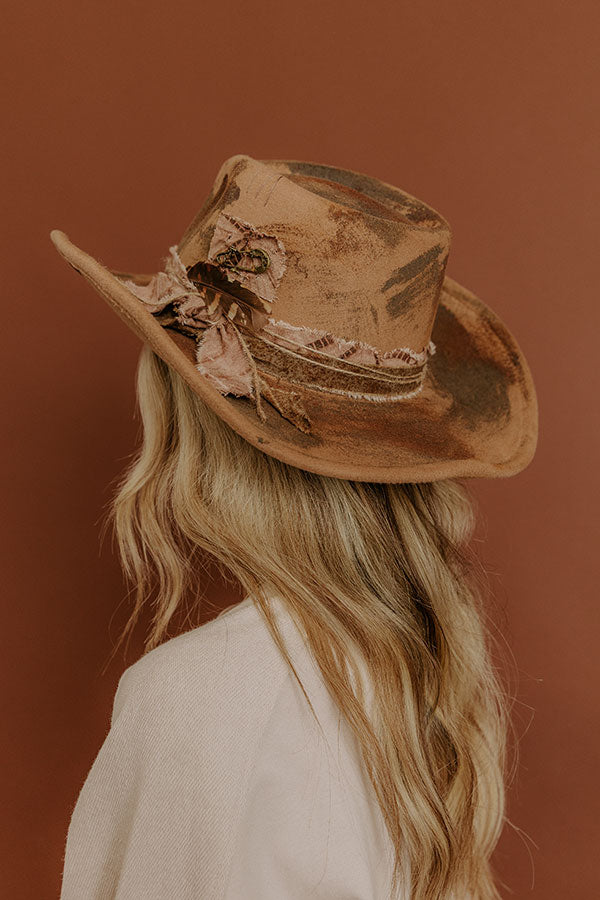 Tucson Sunset Distressed Felt Cowboy Hat Image - 1