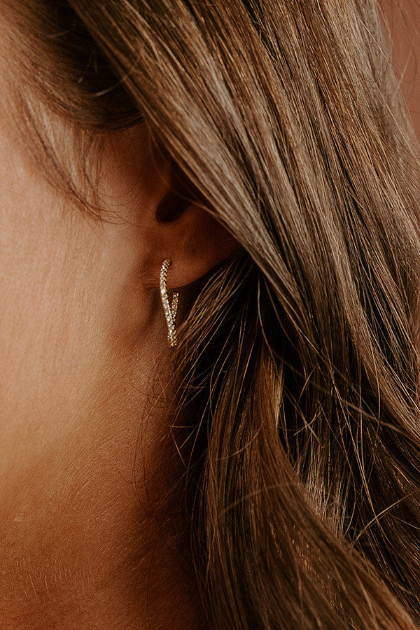 City Lights Cubic Zirconia Hoop Earrings in Gold Image - 1