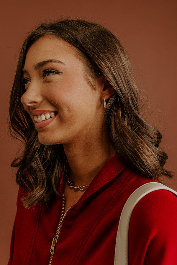 City Lights Cubic Zirconia Hoop Earrings in Gold Image - 2