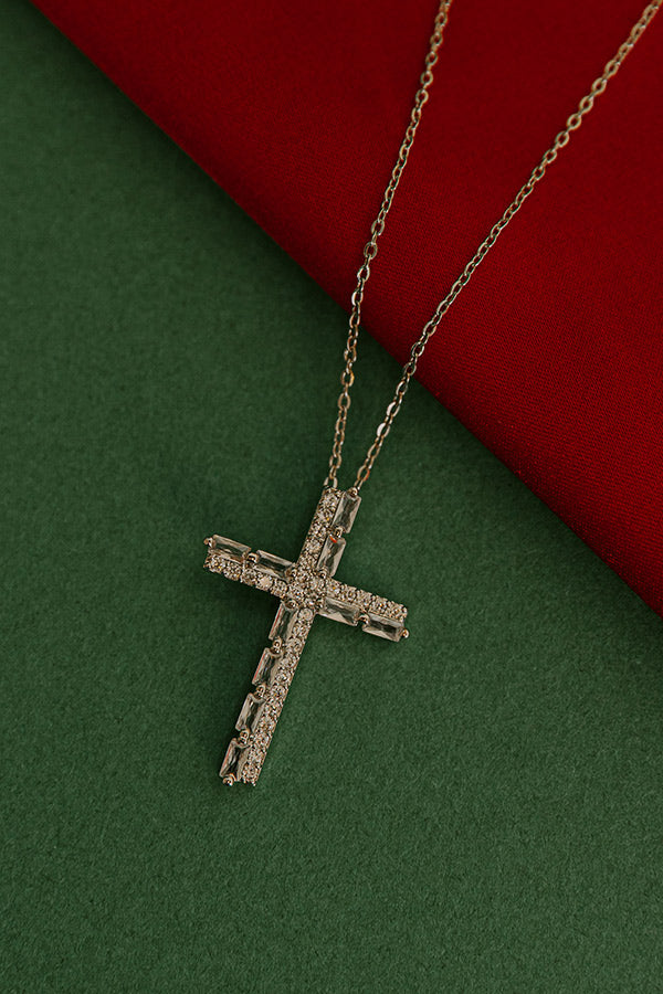 Faithfully Yours Cubic Zirconia Necklace in Silver Image - 2