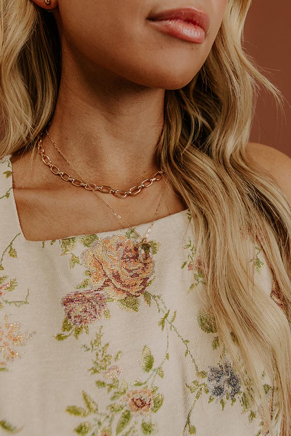 Modern Muse Layered Necklace in Clear Image - 2