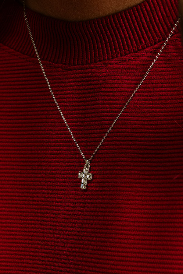 Unconditional Love Cubic Zirconia Necklace in Silver Image - 3