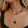 Modern Muse Layered Necklace in Emerald Image - 1
