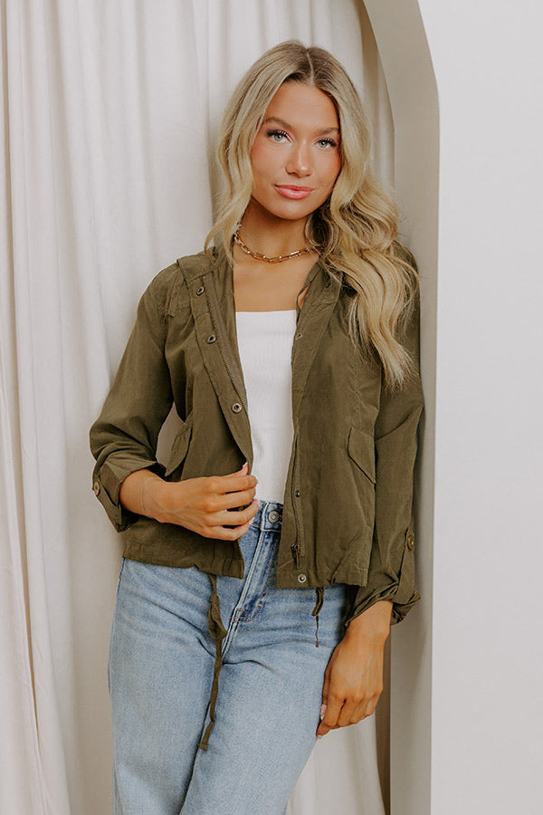 Fifth and Fall Lightweight Jacket in Martini Olive Image 1