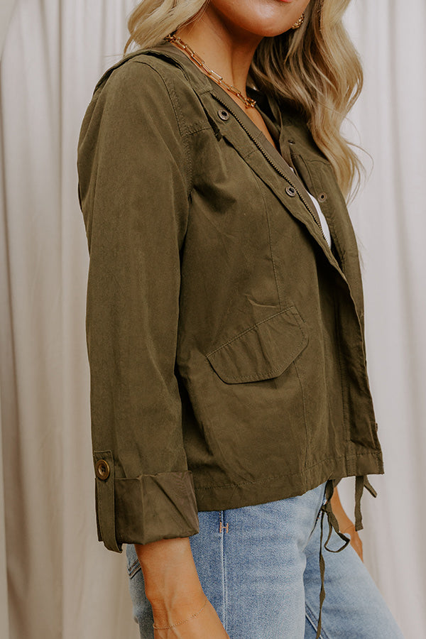Fifth and Fall Lightweight Jacket in Martini Olive Image 2