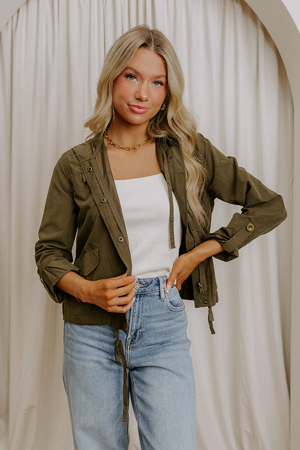 Fifth and Fall Lightweight Jacket in Martini Olive Image 4