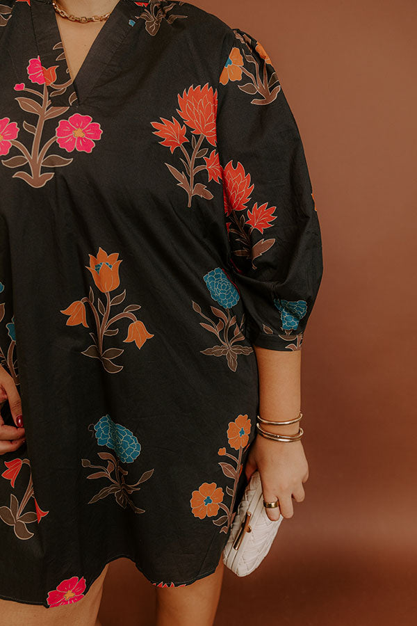 Poetic Muse Floral Mini Dress Curves Image - 2