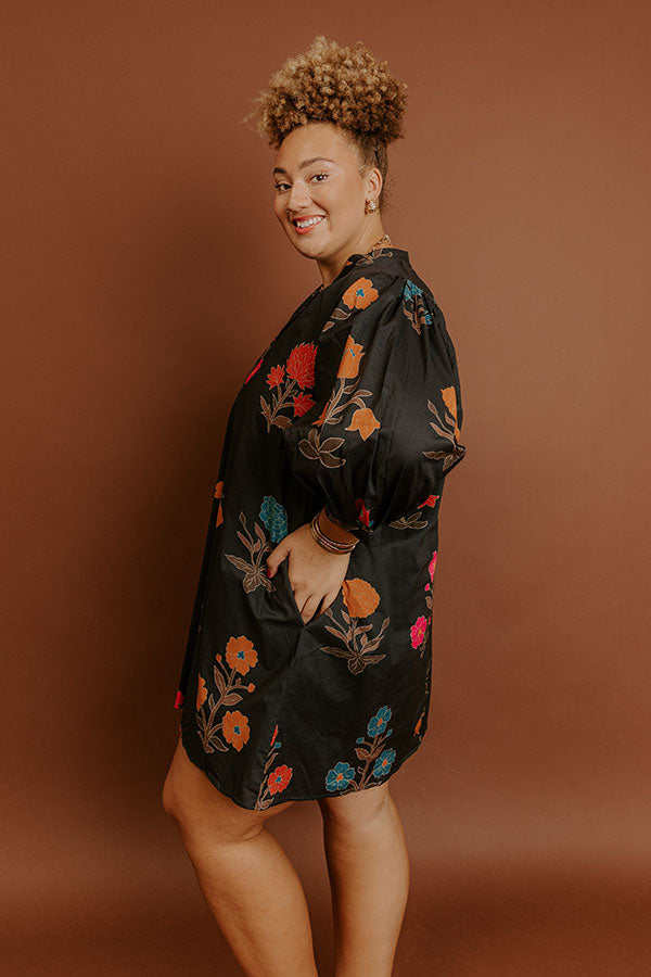 Poetic Muse Floral Mini Dress Curves Image - 5