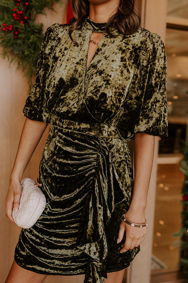 Make An Entrance Velvet Mini Dress Image - 4