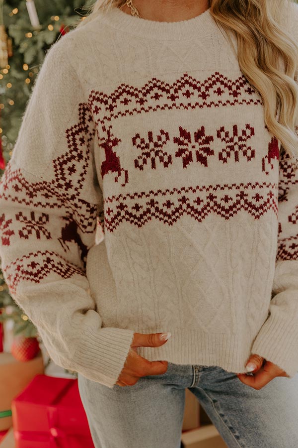 Reindeer Games Cable Knit Sweater Image - 4