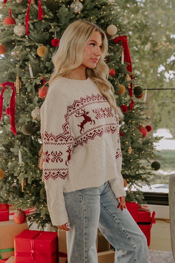 Reindeer Games Cable Knit Sweater Image - 3