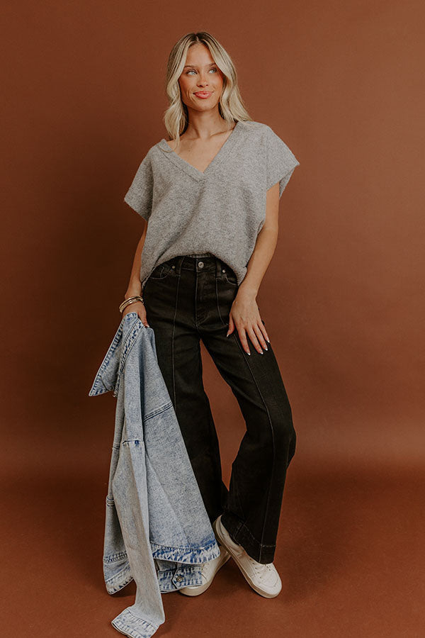 Storybook Charm Knit Vest Top in Grey Image - 2