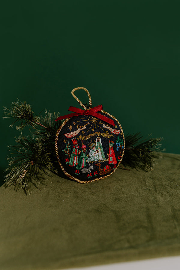 Rifle Paper Co. Nativity Embroidered Ornament Image - 1