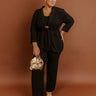 First Class Plans High Waist Pants in Black Curves Image - 1